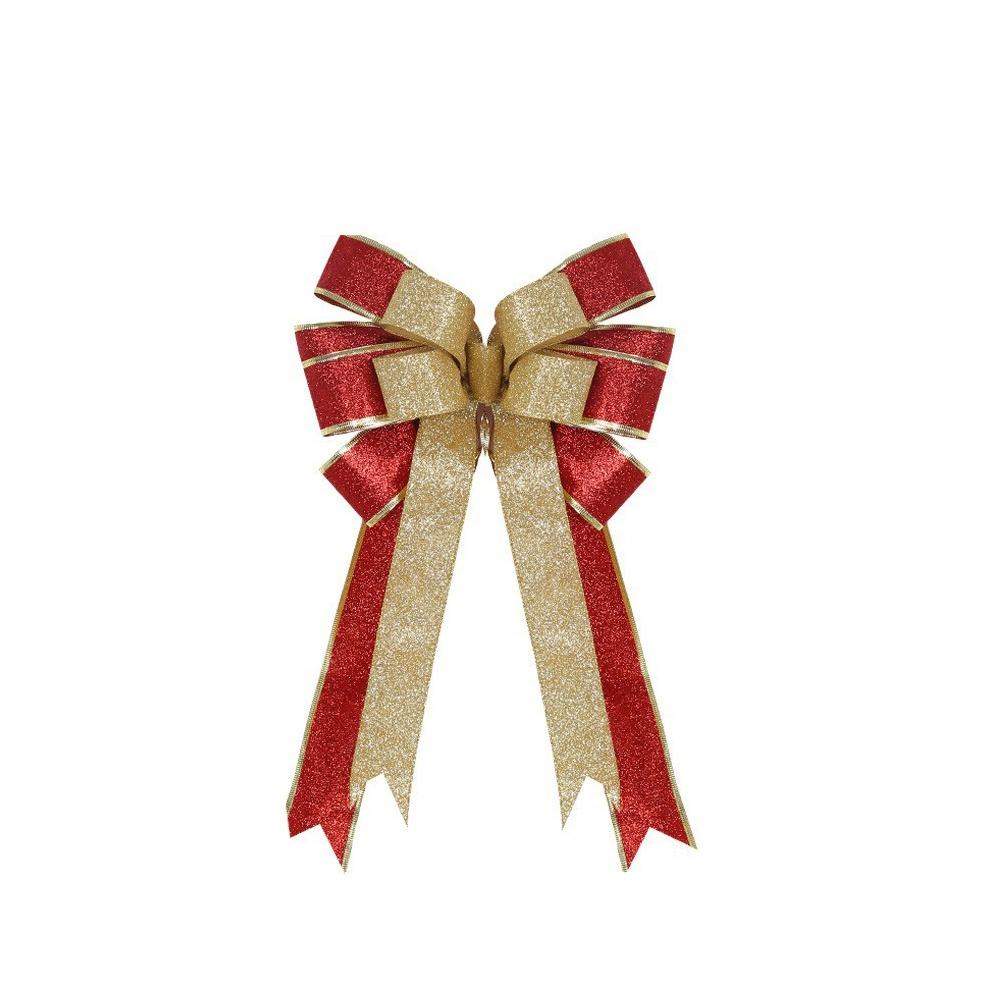 2 ks Třpytivé vánoční mašle velká velikost ozdoby na vánoční stromek vánoční stromkové mašle svatba