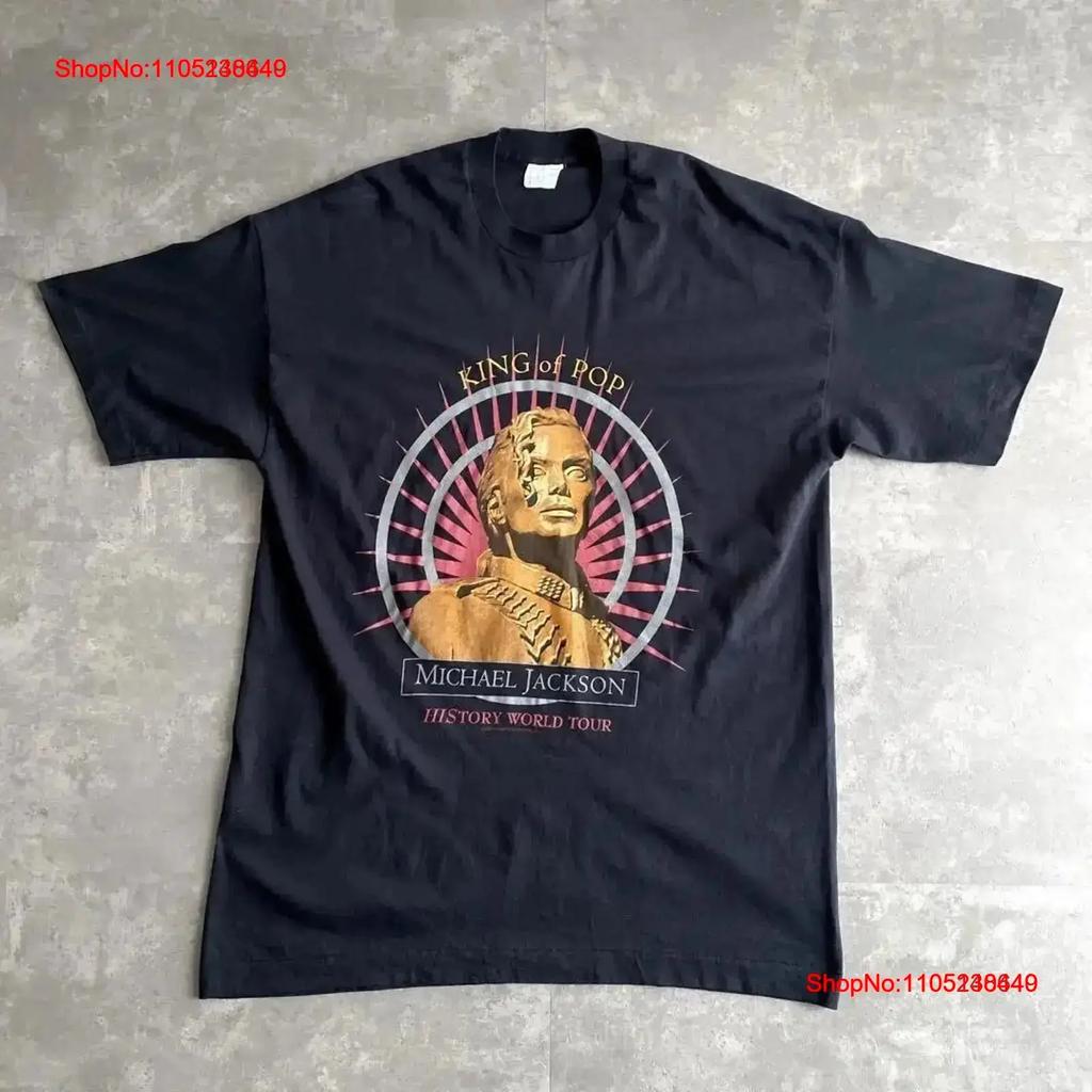 S Vintage Michael Jackson History World Tour Promo T Shirt No Yo Washed Fashion Top For Everyday Wear Vintage Washed