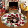 16inches Christmas 3D Rugs Round Rugs Non-Slip Xmas Optical Illusion Rug Carpet Soft Mat