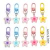 Colorful Translucent Small Flower Heart Keychain Pendant Decoration