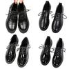 Fashion 2025 Autumn Women Oxford Flats Shapes Brogue Leather Full Black Office Outsole Mole Female Ballet Derby Shoes Ladies Work shoes