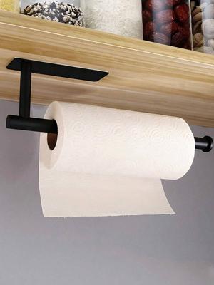 1pc Stainless Steel Paper Towel Holder, Modern Solid Paper Towel Dispenser For Bathroom