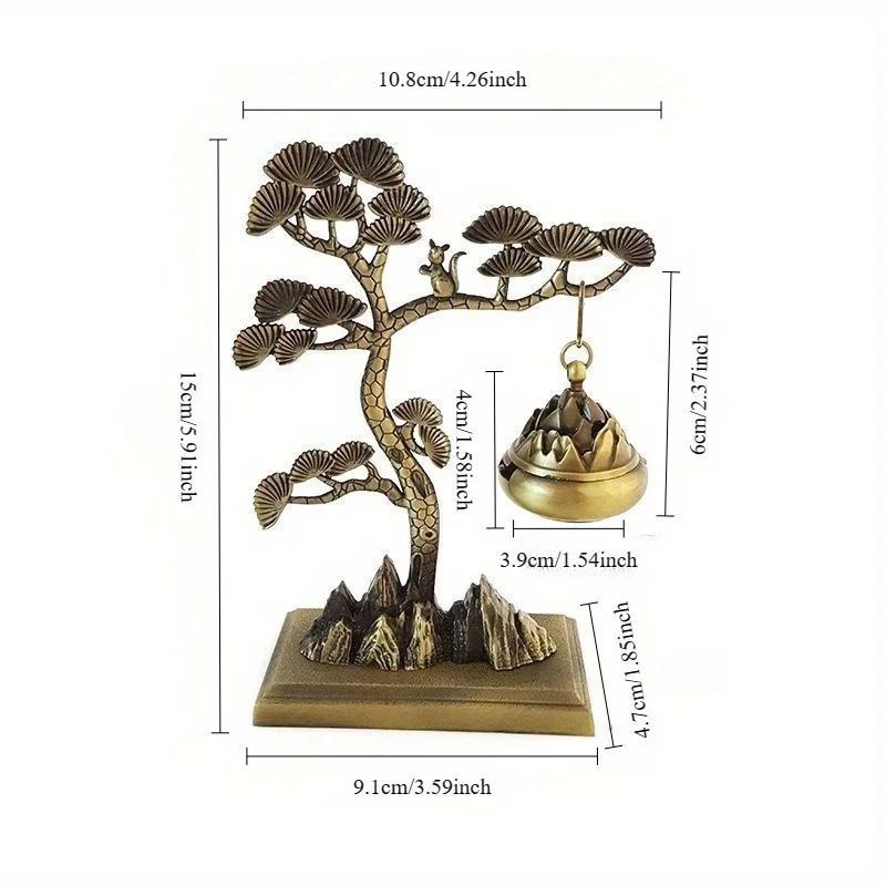 1 Pcs Pine Chinese Style Aromatherapy Ornaments Incense Tea Ceremony Hanging Stove Home Indoor Creative Decor