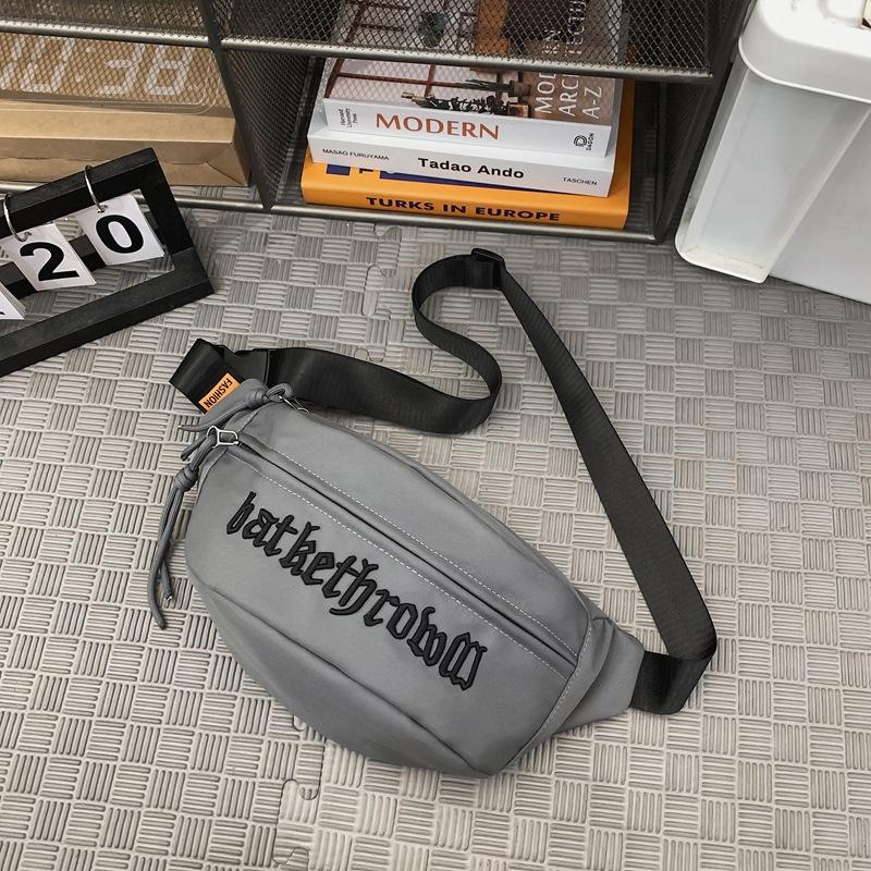 Breast bag for men and women, simple and lightweight single shoulder small backpack, trendy brand leisure sports messenger bag, versatile mobile phone