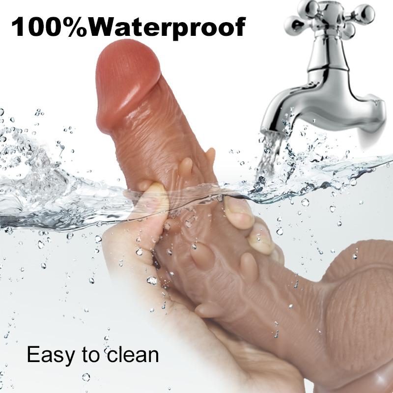 Realistic Silicone Dildo with Textured Surface - Women’s Adult Sex Toy for Enhanced Stimulation