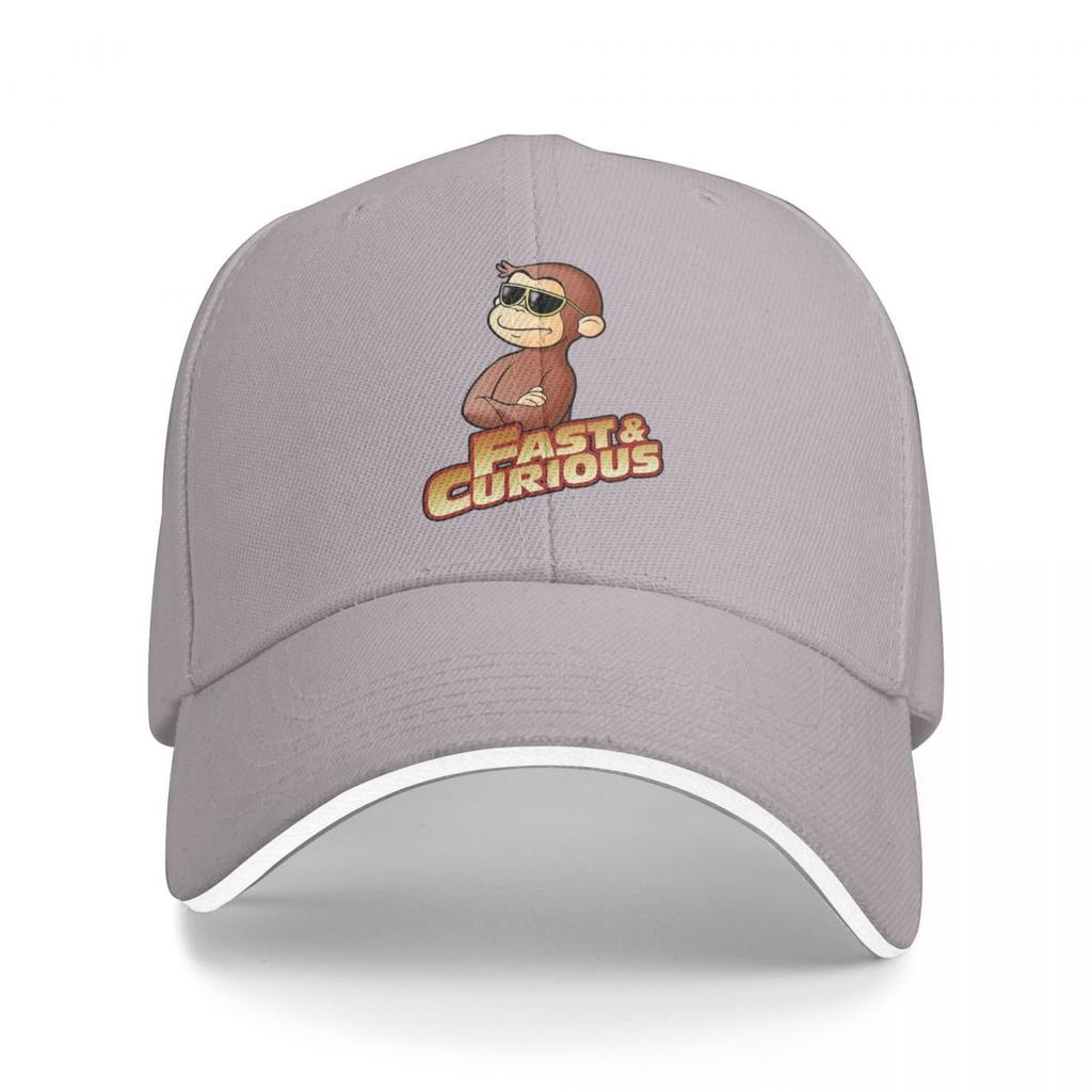 Curious George Anime Fast Funny Baseball Caps Fashion Unisex Hats