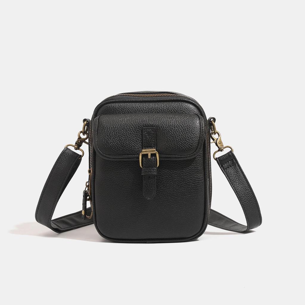 Trendy PU Unisex Single-Shoulder Crossbody Bag: Casual Phone, Coin, and Card Holder