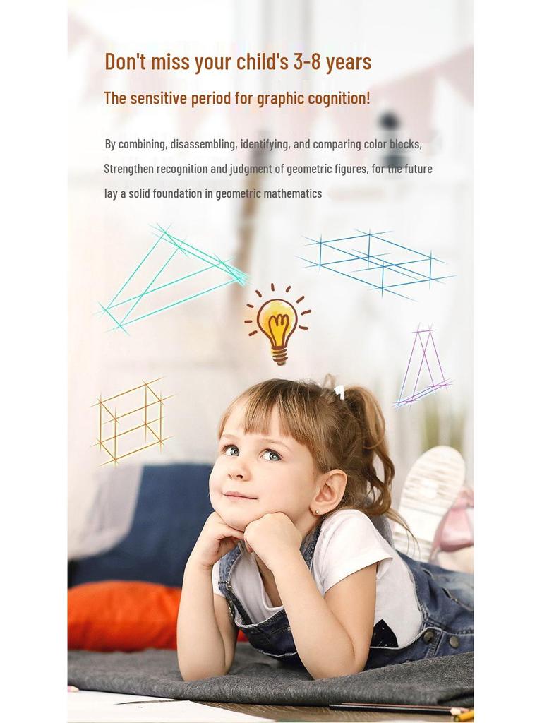 Qiyi 3D Magnetisches Tangram für Kinder: Frühpädagogisches Puzzle und Gehirnentwicklungsspielzeug