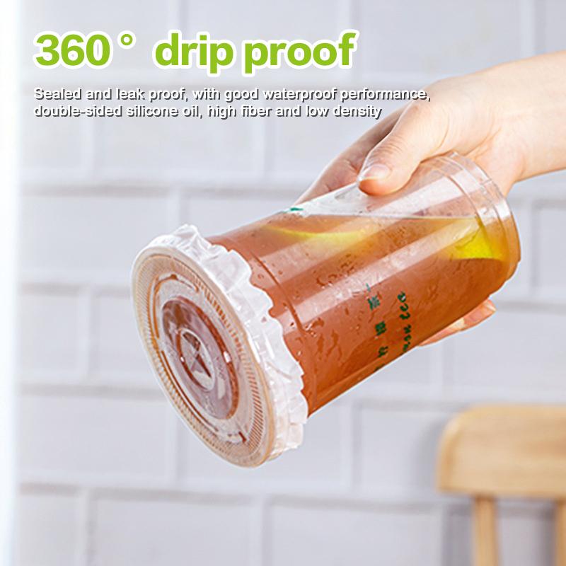 50/500Pcs Leakproof Paper Drink Cup Leakproof Round Coffee Cup Take Away Paper Cup Lid Coffee Spill Proof Gasket