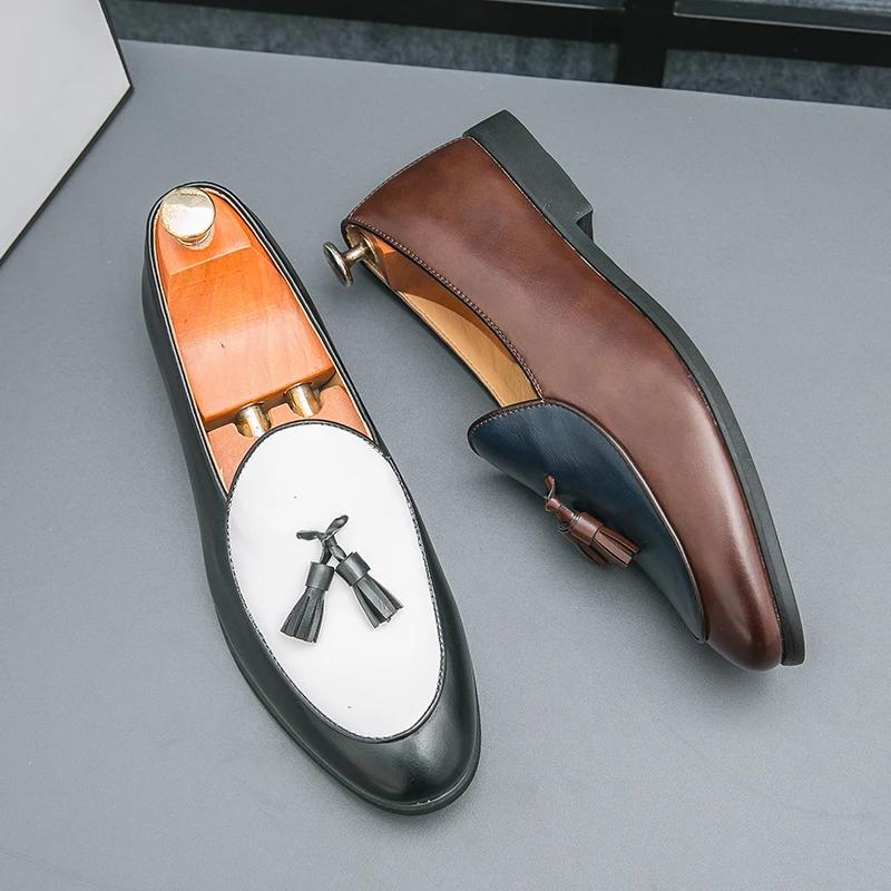 Модные Простые Летние Мужские Лоферы Мокасины Свадебное Платье Обувь для Вождения — фото 6