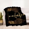 Golden Wings Cross Christian Wall Art Print PosterBlanket Flannel Throw Blanket for Sofa, Bed, Travel, Camping, Office, Couch, Chair, And Be