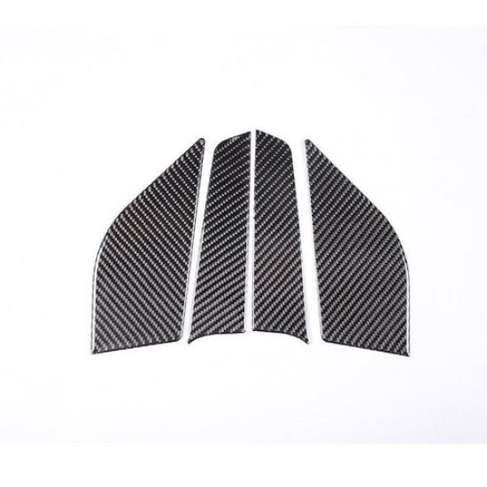 4PCS Real Carbon Fiber Car Door A-Pillar Interior Trim For Ford Maverick -23