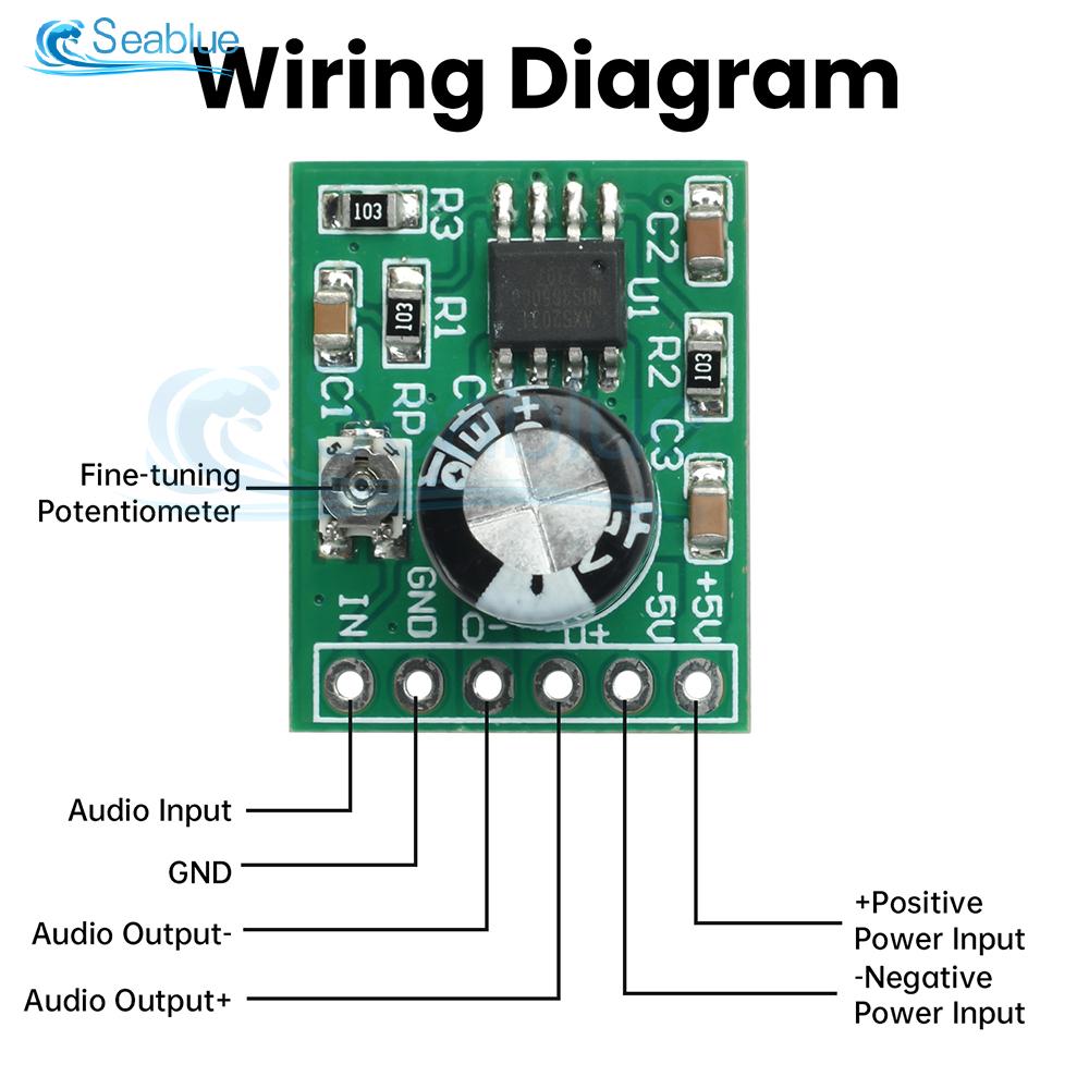 DC 2.5-5V Anti Sound Breaking Mini Digital Amplifier Module AXS2031 Audio Amplifier Board With Adjustable Volume Mono 5W Output