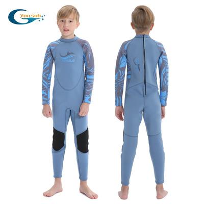 Kids Full-Body Neoprene Wetsuit With Long Sleeves Diving Swimming Training Warmth UV Protection