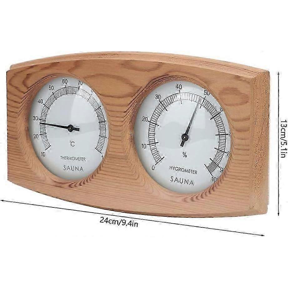 Termometro per Sauna 2 in 1 Legno Termoigrometro Termometro Igrometro Accessori per Sauna a Vapore