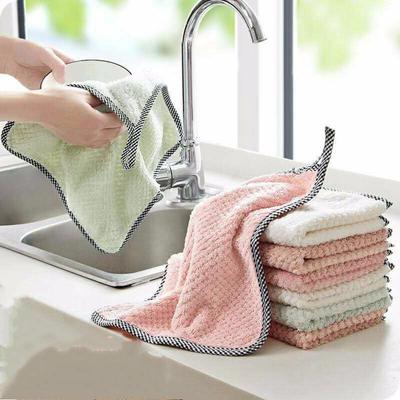 Lint Coral Velvet Dish Towels Perfect for Glass Car and Door Cleaning