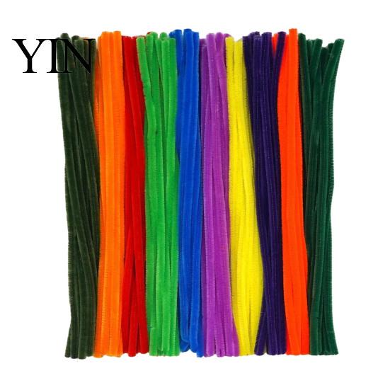 Creative Handicraft Accessories 100Pcs Pipe Cleaners for Handicrafts, Flexible Chenille Stems DIY Bendable Wire Decoration Art Projects, Multi-colored