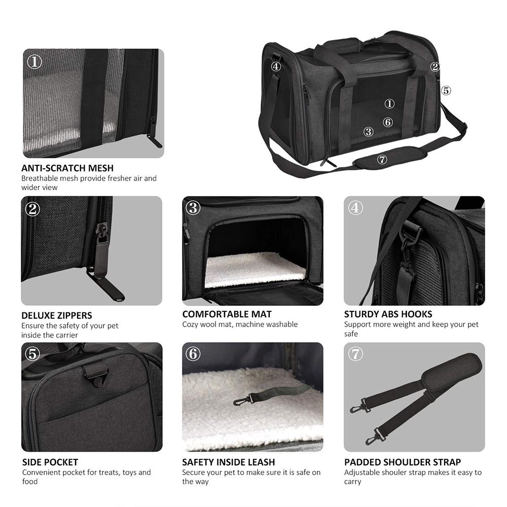 Hundetragetasche Weiche Seite Rucksack Welpen Haustiertragetaschen & Reiseprodukte Fluggesellschaft zugelassen Ausgehend Für Kleine Hunde Katzenzubehör