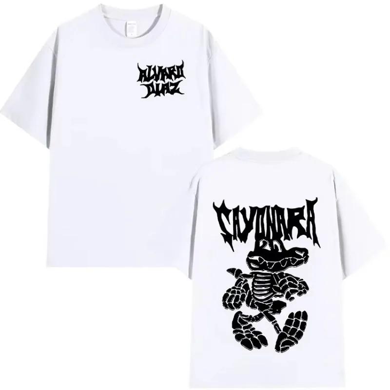 Alvaro Diaz Sayonara's New Album Graphic T-shirt, Hip-hop Gothic Short Sleeved Women's T-shirt, Retro T-shirt, Street Wea