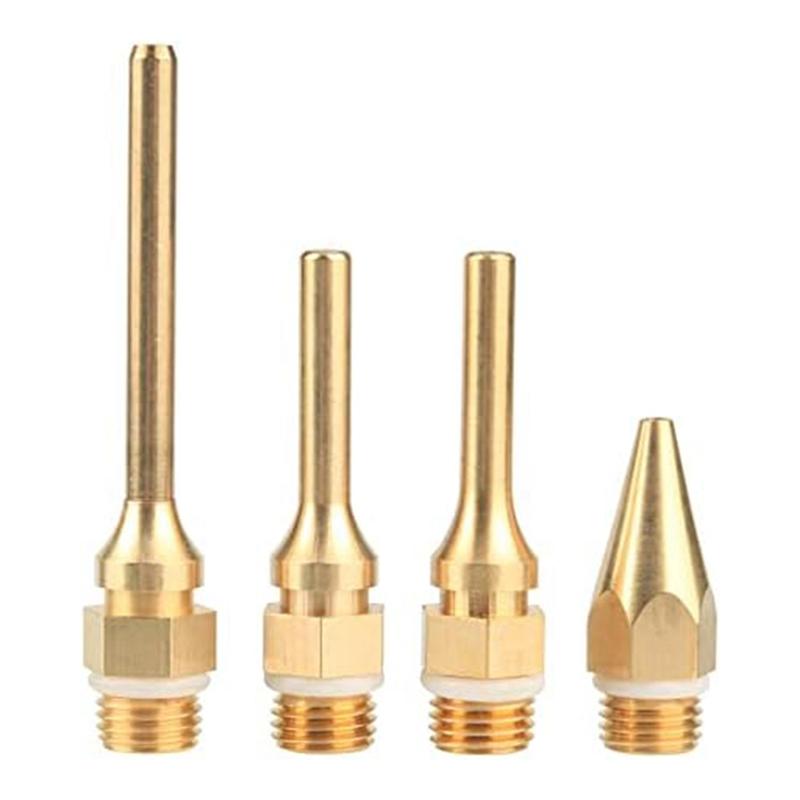 

AEE4-4Pcs Interchangeable Copper Glue Gunnozzle Set For Hot Melting Glue Guns Bore 2.0Mm 3.0Mm
