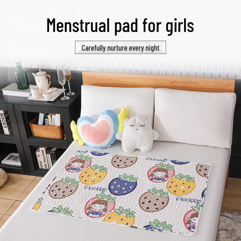 Reversible Cartoon Crawling Mat & Breathable Menstrual Pad for Dorms and Cribs