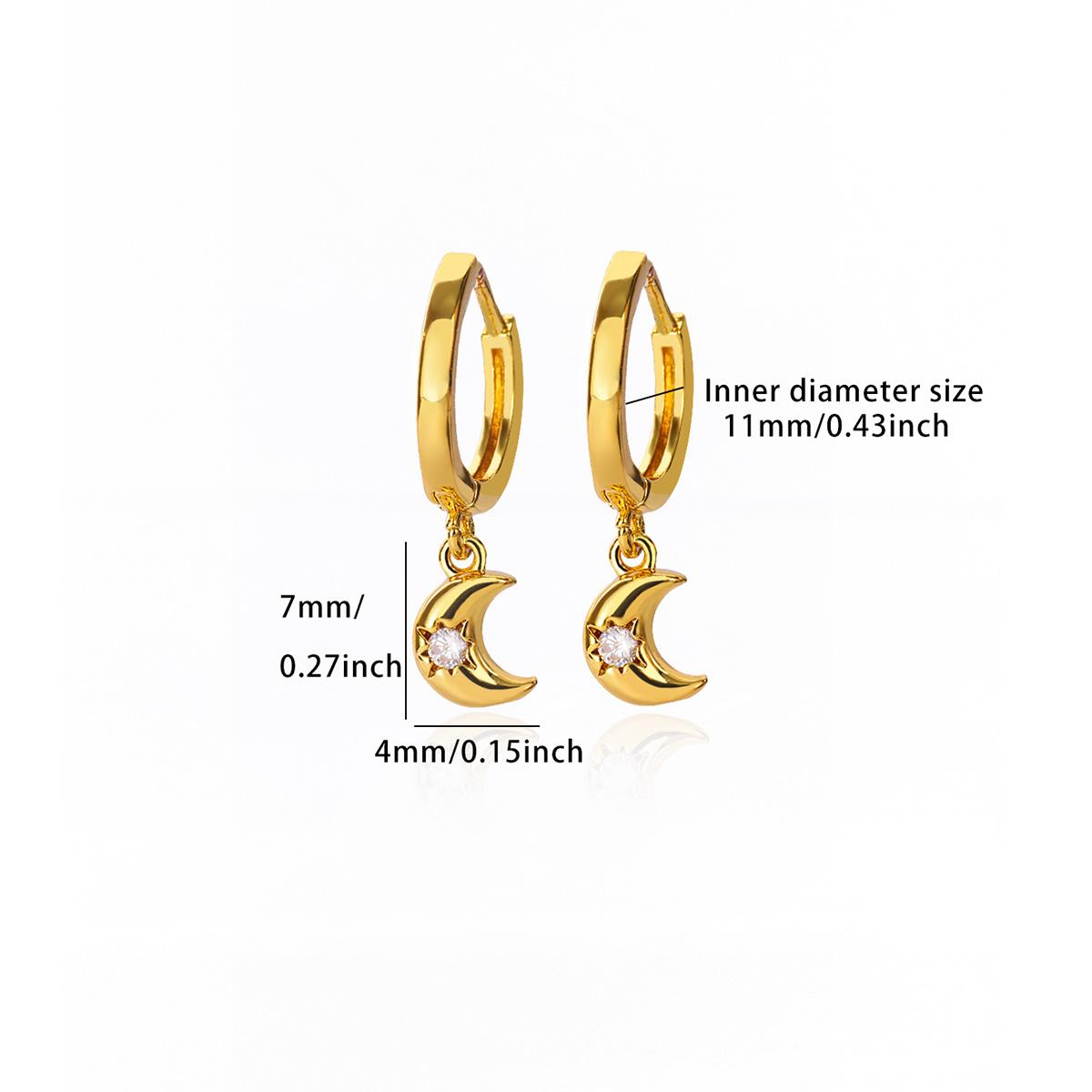 

Fashion Moon Racket Water Droplet Stainless Steel Earring for Women Gold Color Hoop Earring Wedding Summer Vacation Jewelry Gift
