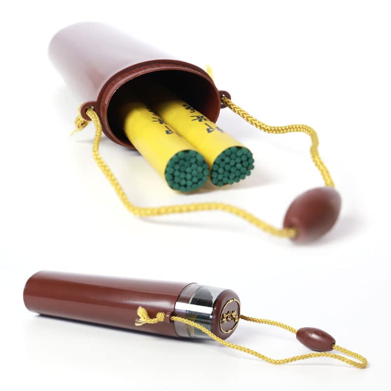 Set de Incienso Portátil para Visitas a Tumbas, Varillas de Incienso, 2 Paquetes, Varillas de Incienso y un Porta Incienso, Fabricado en Japón para Obon (Primer Festival Bon)