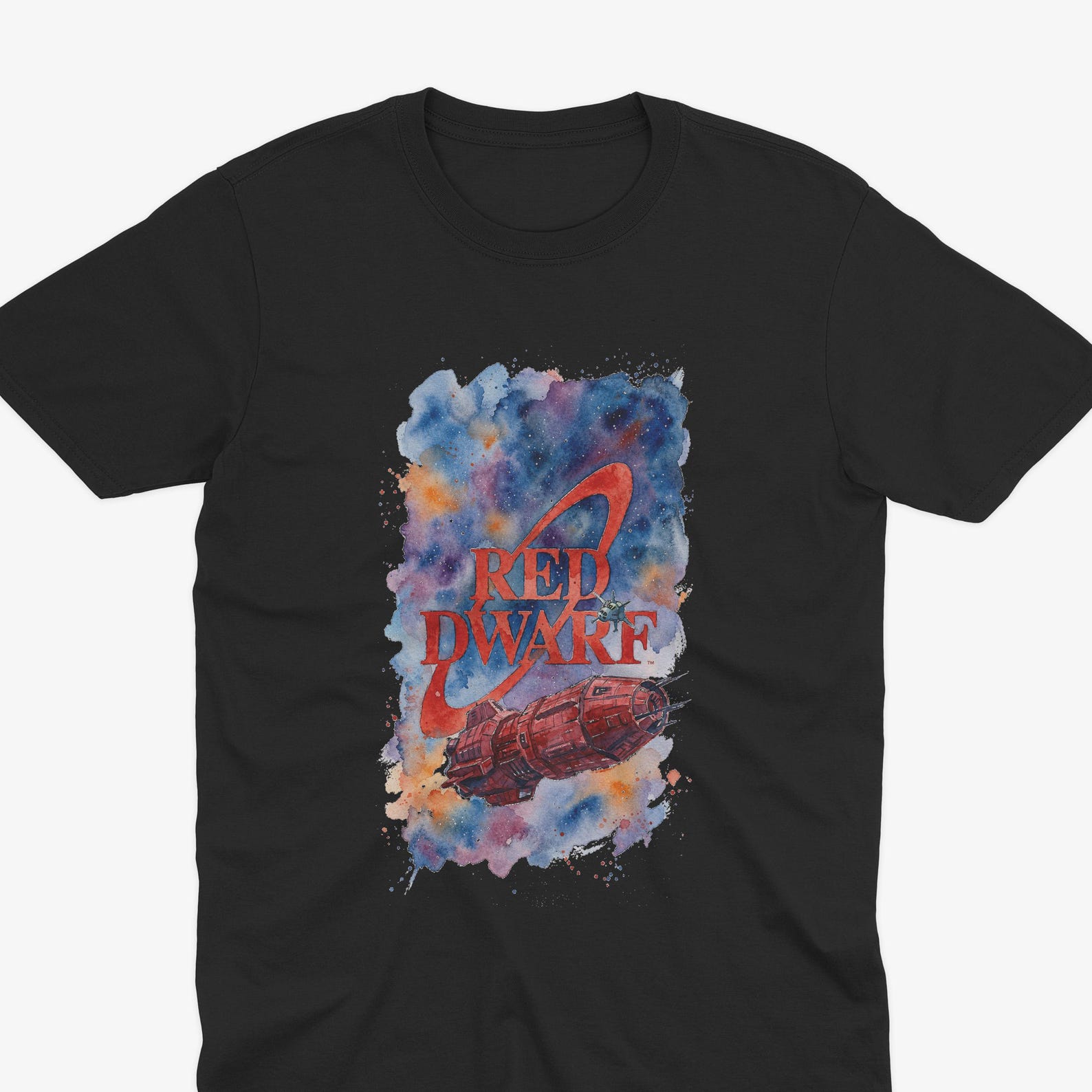 Red Dwarf Watercolour T-Shirt, Red Dwarf T-Shirt, Ace Rimmer T-Shirt, Ace Rimmer Tee, Red Dwarf Gift, Smeg Head Red Dwarf S