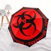 1pc Biohazard Symbol Automatic Folding Umbrella, 8 Ribs for All-Season Use, Portable for Travel & Outdoor Activities082