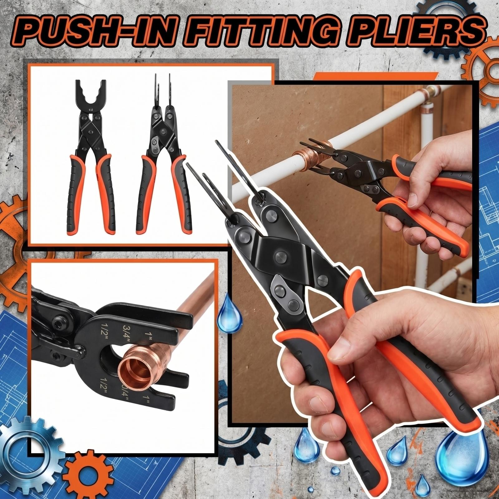 

Push In Fixture Pliers Installation And Disassembly Water Pipe Disconnect Pliers One Size чёрный