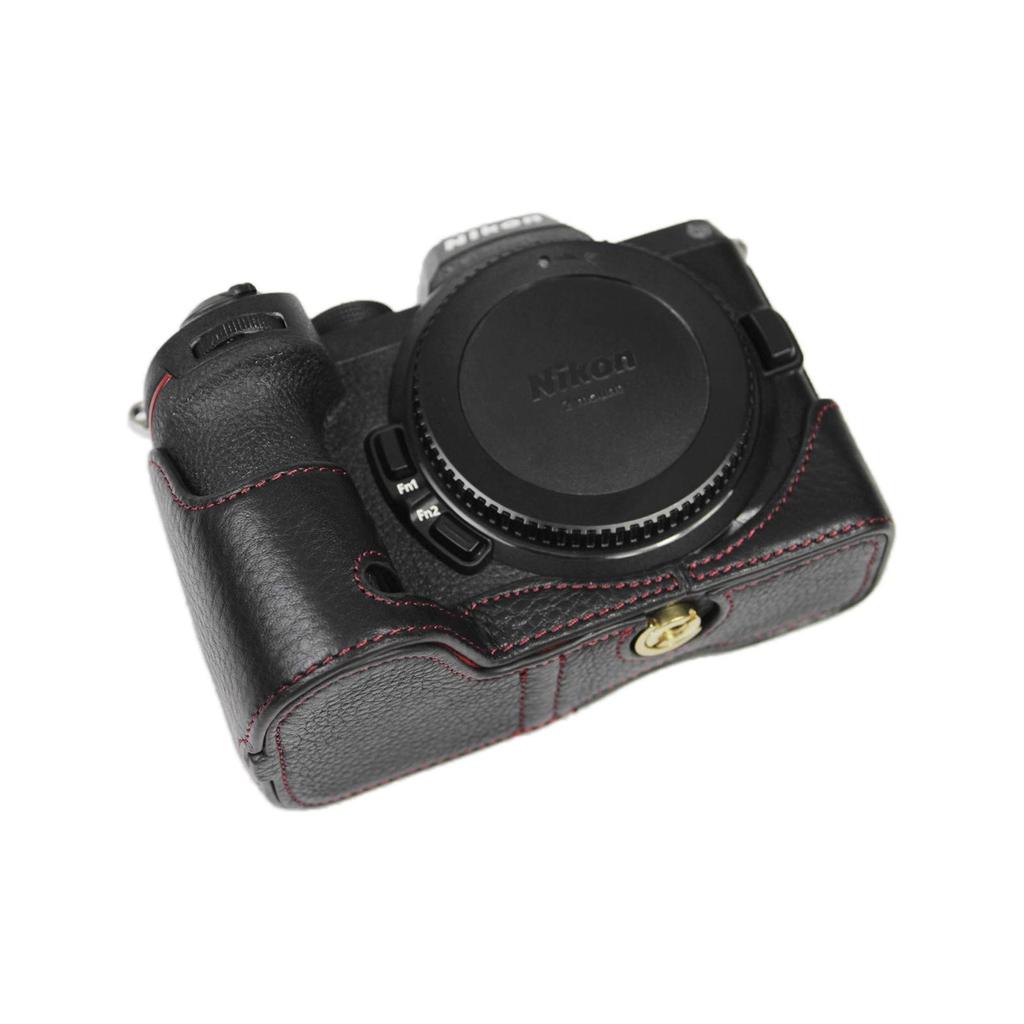 Kinokoo Genuine Leather Half Case Cover for Nikon Z7/Z6/Z5 (Black)