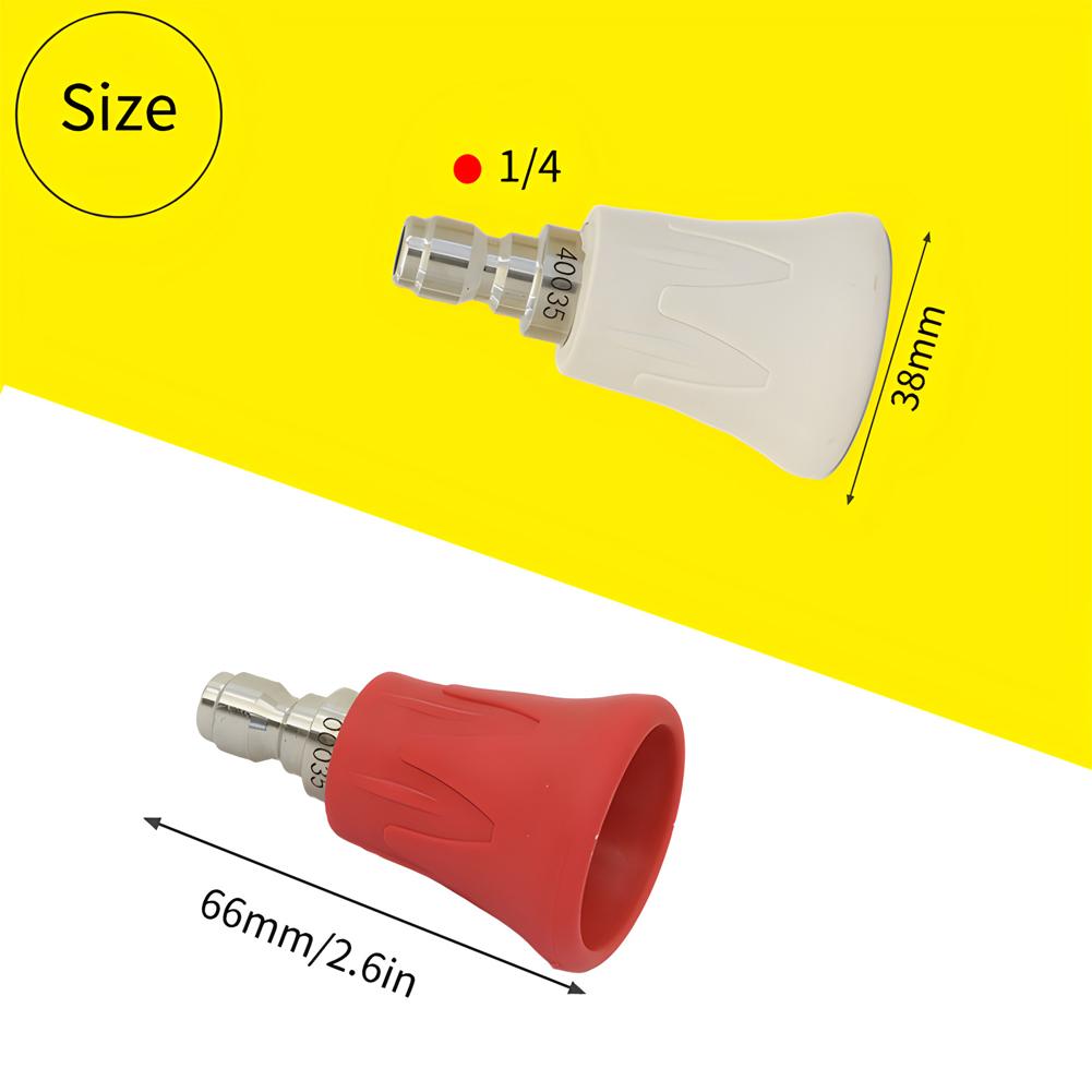 0° 15° 25° 40° Car Wash Rubber Sleeve Sector Nozzle Splash Proof Stainless Steel Nozzle High Pressure Water Nozzle Accessories