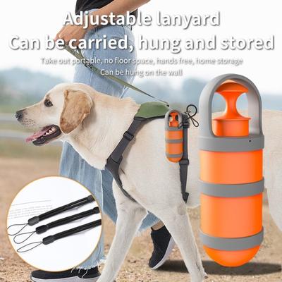 Scooper de merde de chien sans contact avec distributeur de sac de merde intégré, outil supérieur de ramassage de merde de chiens léger et portable
