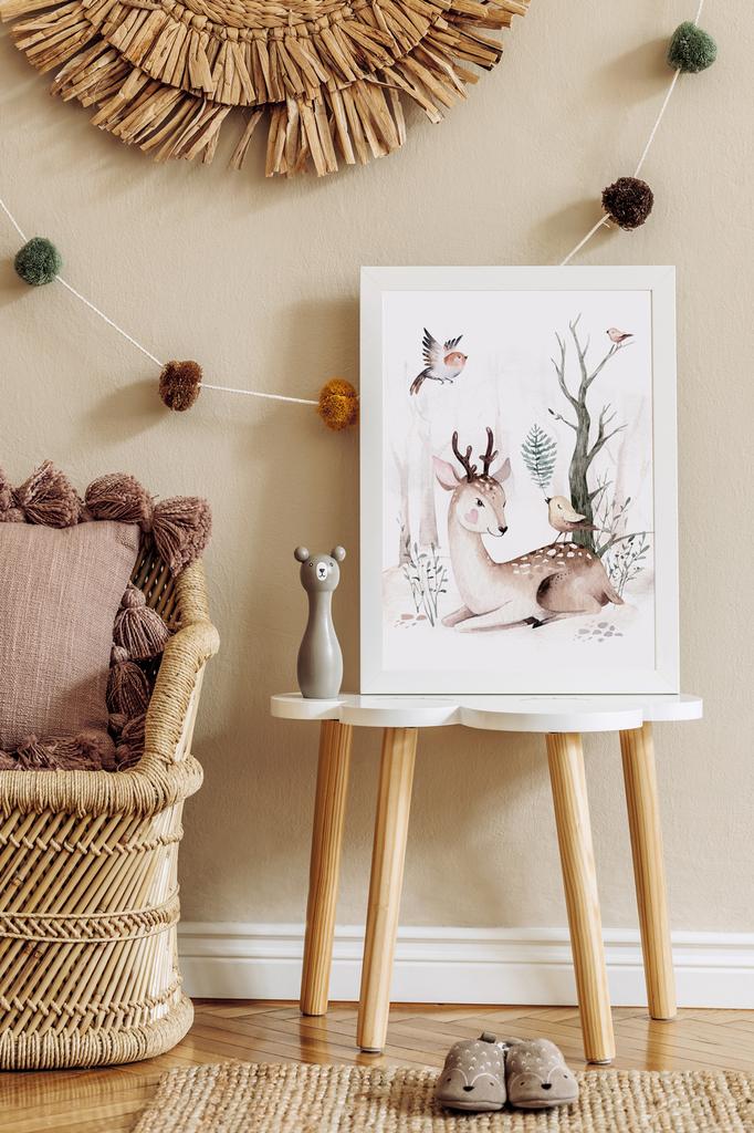 Poster Pictures for Children Deer In the Forest