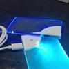Pocket Sized LED Card Lamp Nameplate Light with Rainbow Effects for Business Professionals Transparent Name Tag Board
