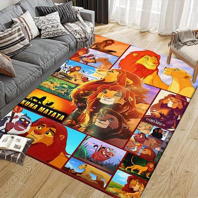 1pc The-Lion-King Carpet Area Rug, Bedroom, and Playroom Durable, Stain-Resistant, and Easy To Clean, Living Room