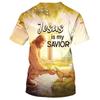 Christ Jesus T-Shirt For Men 3D Jesus Print Men's T Shirt Harajuku Short Sleeve Streetwear Fashion Oversized Tee Men Clothes
