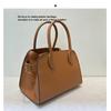 Niche Retro Premium Tote Bag Dong Jie Bai He Same Model Genuine Leather Large-capacity Commuter Portable Single-shoulder