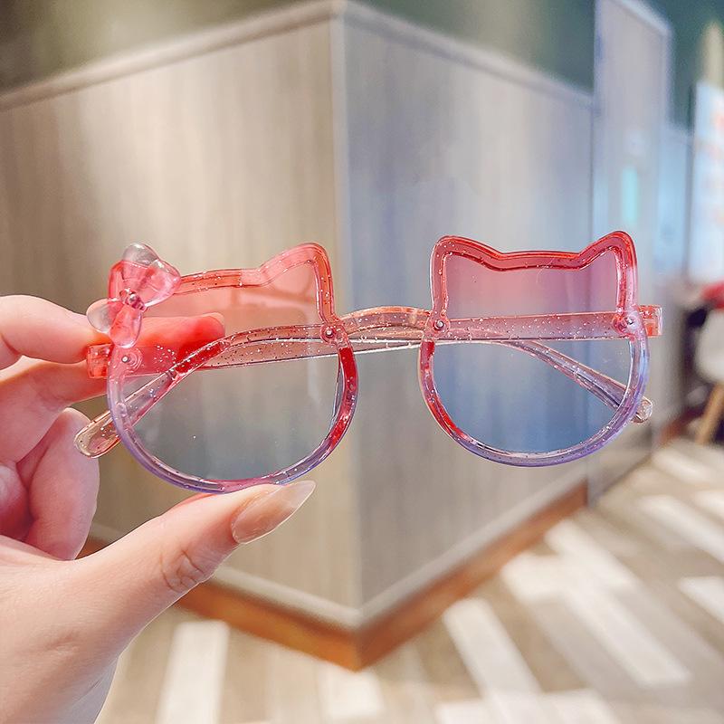 Children'S Sunglasses Uv Protection Girls Cute Kitten Sunglasses Little Girl Baby Sunshade Glasses Do Not Hurt The Eyes Women