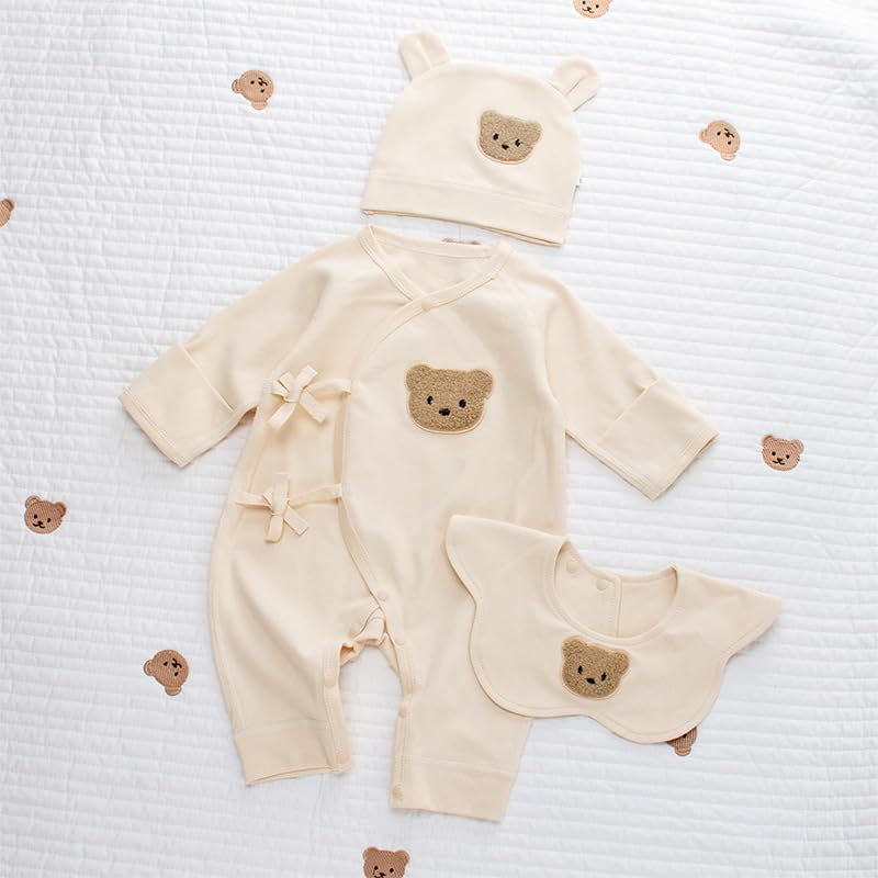 YIN OON Newborn Underwear Long Sleeve Front Baby Baby Baby Gift Bib Size 52 Clothes, Romper, Coverall, Opening, Clothes, Innerwear, Pajamas, Prep,
