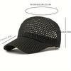 For Men & Women Gender Neutral Quick-Dry Baseball Cap - Waterproof & Air Permeable Ventilated - Adjustable Summer Sun Hat For Sports & Casual Wear