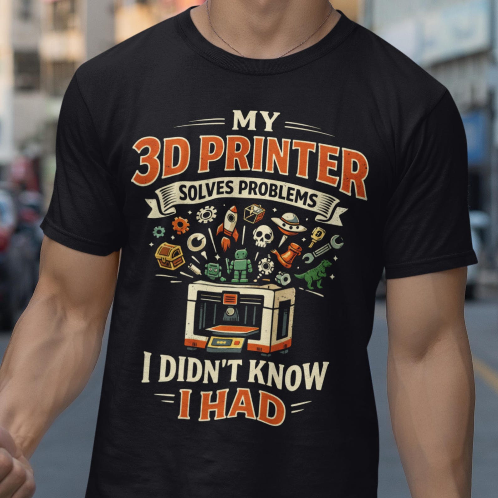 3D Printer T-Shirt, Maker Humor Tee, Engineering Geek Shirt L