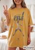 Pele Retro T-Shirt, Brasilien Fußballtrikot, Brasilien Flagge Fußball-T-Shirt, Brasilien Damen-T-Shirt
