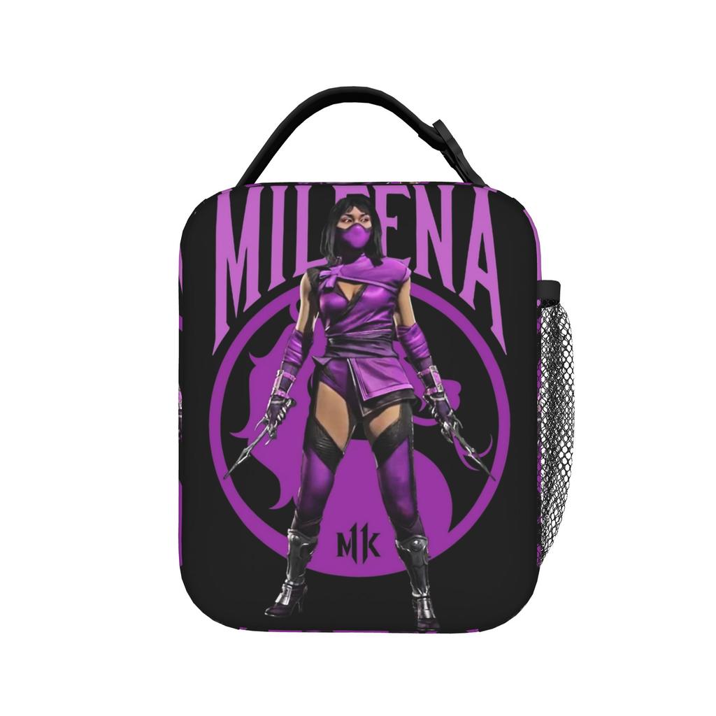 MORTAL KOMBAT MILEENA Insulated Lunch Bag Portable Reusable Thermal Bag Tote Lunch Box Beach Travel Food Handbags