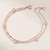 14K Rose Cut Gold Bracelet Chain
