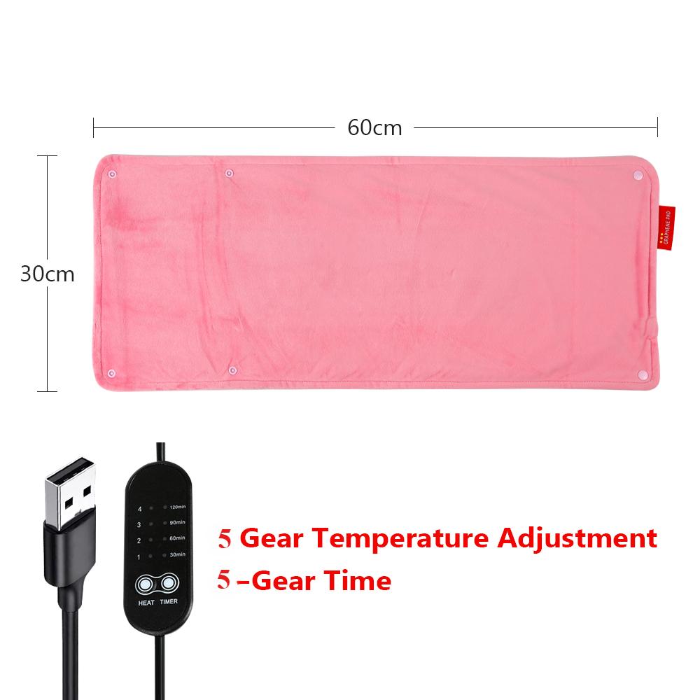 Usb Electric Heating Blanket Overheat Protection Plush Winter Warm-Up Adjustable Temperature Timing Five-Speed Heating Pad