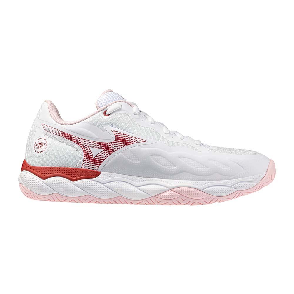 Mizuno WAVE ENFORCE COURT Tennis Shoes Unisex Low top White/Pink 61GA243362