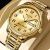 WOLIX Swiss Men's Waterproof Quartz Watches with Large Numbers for Middle-Aged & Elderly