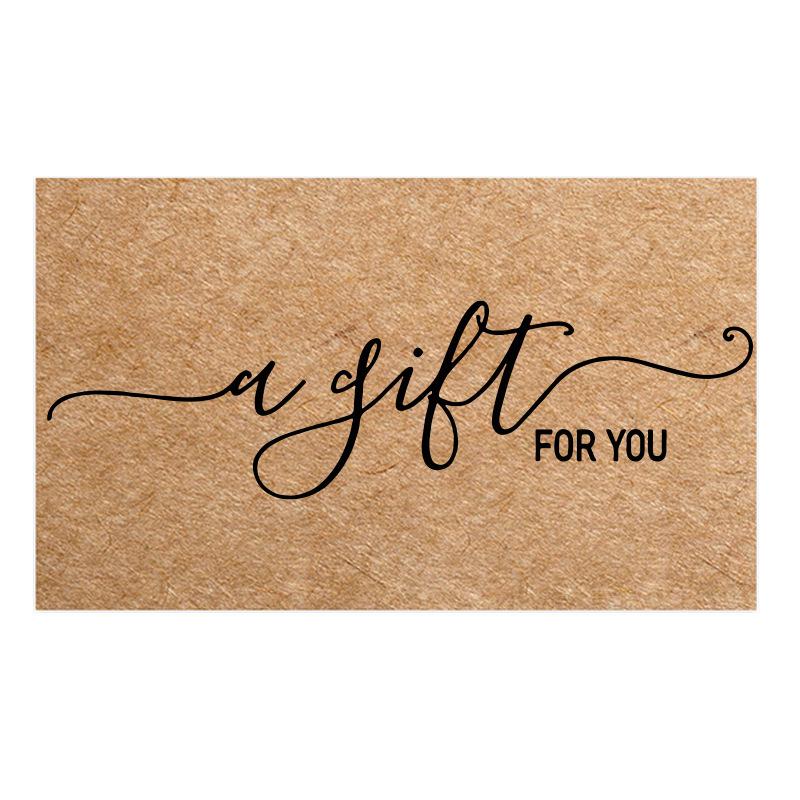 Black Thank You Greeting Cards, 50 Sheets/Pack