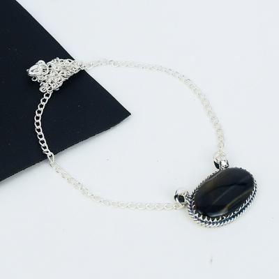 Tiger's Eye Gemstone Handmade 925 Sterling Silver Necklace Natural Tiger's Eye Handmade Jewelry Necklace For Women Necklace For Her